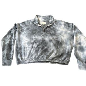 American Eagle Women’s Blue Tie Dye Quarter Zip Size Medium
